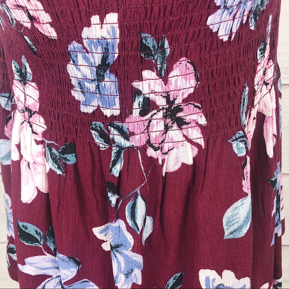 Kendall & Kylie Purple Floral Off the Shoulder Top - Picture 4 of 8